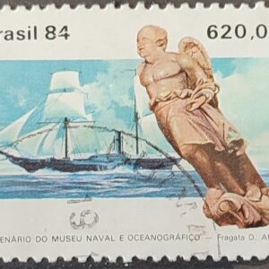 C 1374 Selo Centenario Museu Naval e Oceonagrafico Navio Marinha 1984 Circulado 1