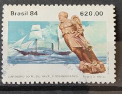 C 1374 Selo Centenario Museu Naval e Oceonagrafico Navio Marinha 1984 Circulado 10
