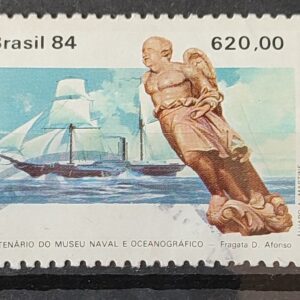 C 1374 Selo Centenario Museu Naval e Oceonagrafico Navio Marinha 1984 Circulado 10
