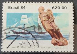 C 1374 Selo Centenario Museu Naval e Oceonagrafico Navio Marinha 1984 Circulado 11