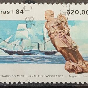 C 1374 Selo Centenario Museu Naval e Oceonagrafico Navio Marinha 1984 Circulado 13