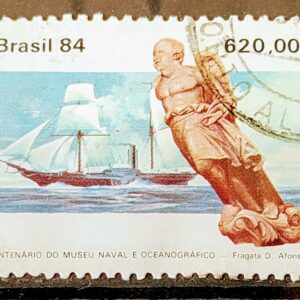 C 1374 Selo Centenario Museu Naval e Oceonagrafico Navio Marinha 1984 Circulado 2