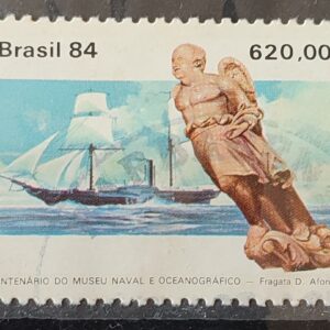 C 1374 Selo Centenario Museu Naval e Oceonagrafico Navio Marinha 1984 Circulado 5