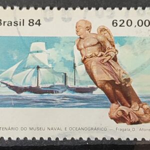 C 1374 Selo Centenario Museu Naval e Oceonagrafico Navio Marinha 1984 Circulado 9