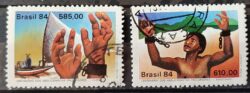 C 1375 Selo Centenario dos Abolicionistas Ceara Jangada Amazonas Escravidao Direito 1984 Serie Completa Circulado 1