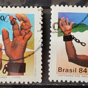 C 1375 Selo Centenario dos Abolicionistas Ceara Jangada Amazonas Escravidao Direito 1984 Serie Completa Circulado 18
