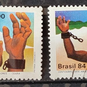 C 1375 Selo Centenario dos Abolicionistas Ceara Jangada Amazonas Escravidao Direito 1984 Serie Completa Circulado 19