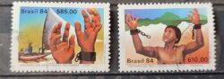 C 1375 Selo Centenario dos Abolicionistas Ceara Jangada Amazonas Escravidao Direito 1984 Serie Completa Circulado 8