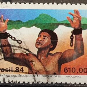 C 1376 Selo Centenario dos Abolicionistas Amazonas Escravidao Direito 1984 Circulado 10