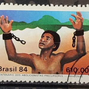 C 1376 Selo Centenario dos Abolicionistas Amazonas Escravidao Direito 1984 Circulado 7