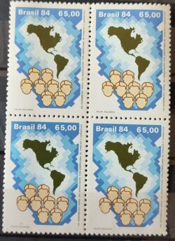 C 1389 Selo Assembleia Geral Financas e Garantias Mapa 1984 Quadra