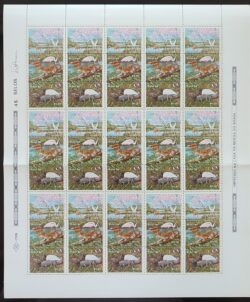 C 1395 Selo Pantanal Matogrossense Fauna Cervo 1984 Folha Serie Completa