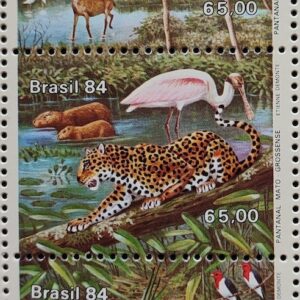 C 1395 Selo Pantanal Matogrossense Fauna Cervo 1984 Serie Completa