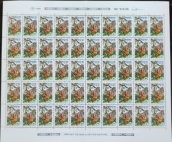 C 1401 Selo Fauna Brasileira Macaco 1984 Folha Serie Completa