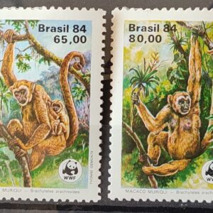 C 1401 Selo Fauna Brasileira Macaco 1984 Serie Completa