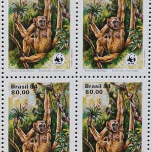 C 1402 Selo Fauna Brasileira Macaco 1984 Quadra