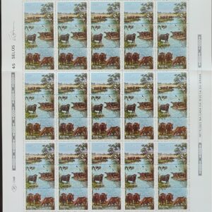 C 1403 Selo Bufalos de Marajo Fauna 1984 Folha Serie Completa