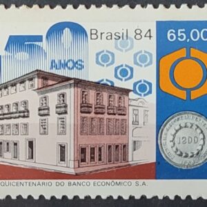 C 1406 Selo Sesquicentenario Banco Economico Bahia Economia 1984
