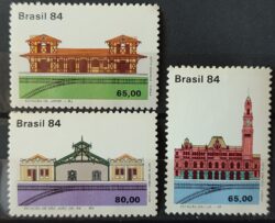 C 1407 Selo Patrimonio Ferroviario Estacao de Trem da Luz Sao Joao Del Rei Japeri 1984 Serie Completa