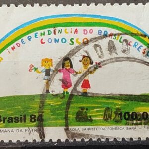 C 1412 Selo Semana da Patria Arte Crianca 1984 Circulado 1