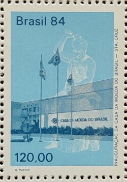 C 1422 Selo Casa da Moeda do Brasil Santa Cruz Economia 1984