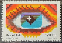 C 1423 Selo Congresso de Informatica Ciencia Olho 1984