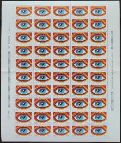 C 1423 Selo Congresso de Informatica Ciencia Olho 1984 Folha