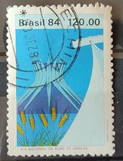 C 1430 Selo Dia de Acao de Gracas Religiao 1984 Circulado 1