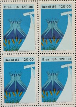 C 1430 Selo Dia de Acao de Gracas Religiao 1984 Quadra
