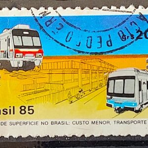 C 1440 Selo Metro de Superficie Trem Recife Porto Alegre 1985 Circulado 1