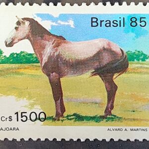 C 1445 Selo Cavalos de Racas Brasileiras Marajoara 1985