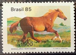 C 1446 Selo Cavalos de Racas Brasileiras Mangalarga 1985