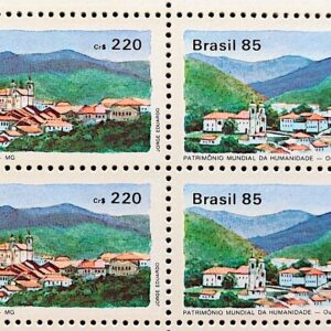 C 1447 Selo Patrimonio Mundial da Humanidade Ouro Preto 1985 Quadra