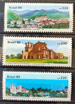 C 1447 Selo Patrimonio Mundial da Humanidade Ouro Preto 1985 Serie Completa