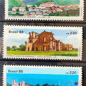 C 1447 Selo Patrimonio Mundial da Humanidade Ouro Preto 1985 Serie Completa