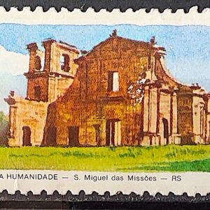 C 1448 Selo Patrimonio Mundial da Humanidade Sao Miguel das Missoes 1985 Circulado 1