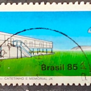 C 1451 Selo 25 Anos de Brasilia Catetinho 1985 Circulado 2
