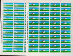 C 1451 Selo 25 Anos de Brasilia Catetinho Teatro Nacional 1985 Folha Serie Completa