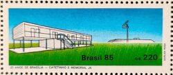 C 1451 Selo 25 Anos de Brasilia Catetinho Teatro Nacional 1985 Serie Completa