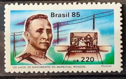 C 1453 Selo 120 Anos Marechal Rondon Militar 1985