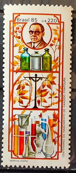 C 1454 Selo Centenario Fontoura Farmacia 1985