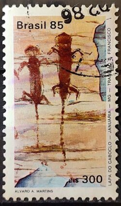 C 1456 Selo Pinturas Rupestres Brapex VI 1985 Circulado 1