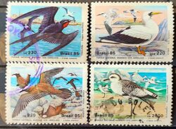 C 1461 Selo Fauna Abrolhos Ave Passaro 1985 Serie Completa Circulado 2