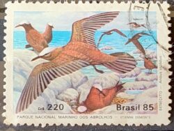 C 1463 Selo Fauna Abrolhos Ave Passaro Benedito 1985 Circulado 2