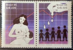 C 1465 Selo Desenvolvimento Infantil Unicef Mulher Saude Crianca 1985