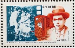C 1471 Selo 60 Anos Cinema de Cataguases Filme 1985