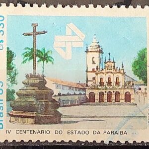 C 1472 Selo 400 Anos da Paraiba Igreja Religiao 1985 Circulado 1