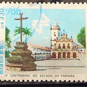 C 1472 Selo 400 Anos da Paraiba Igreja Religiao 1985 Circulado 3