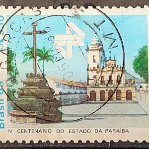 C 1472 Selo 400 Anos da Paraiba Igreja Religiao 1985 Circulado 5