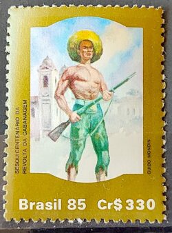 C 1475 Selo 150 Anos Revolta da Cabanagem Belem Para Militar 1985